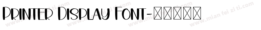 Printer Display Font字体转换